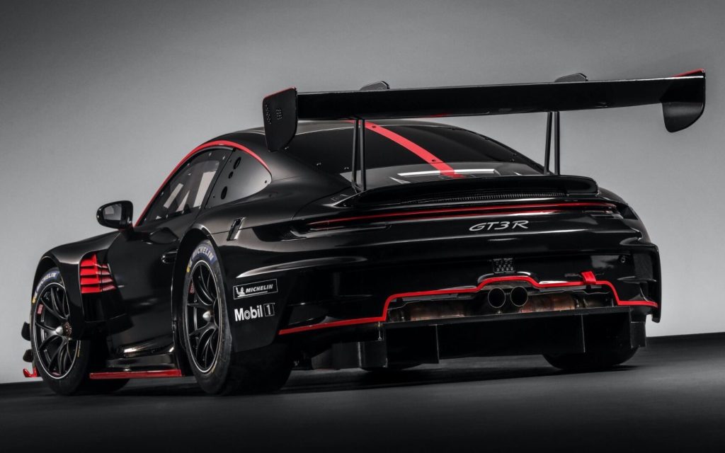 Porsche 911 GT3 R rear three quarter view