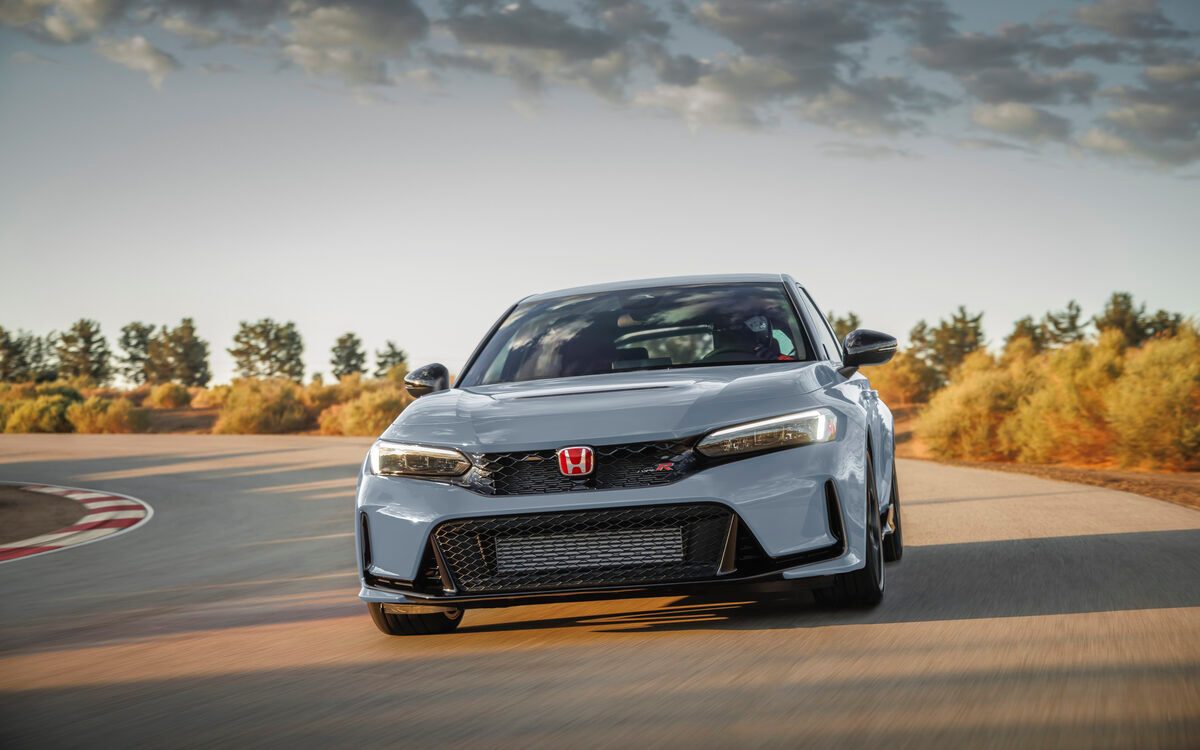 Honda Civic Type R grey front view