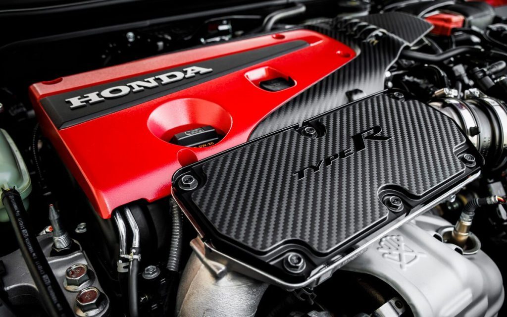 Honda Civic Type R K20C1 engine close up view