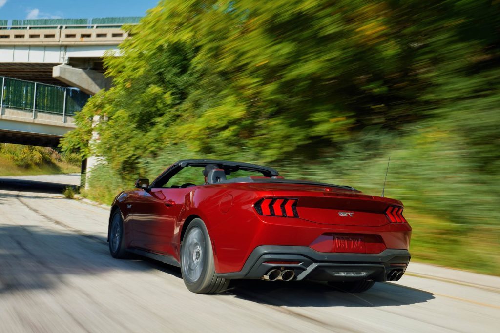 2024 Ford Mustang convertible driving