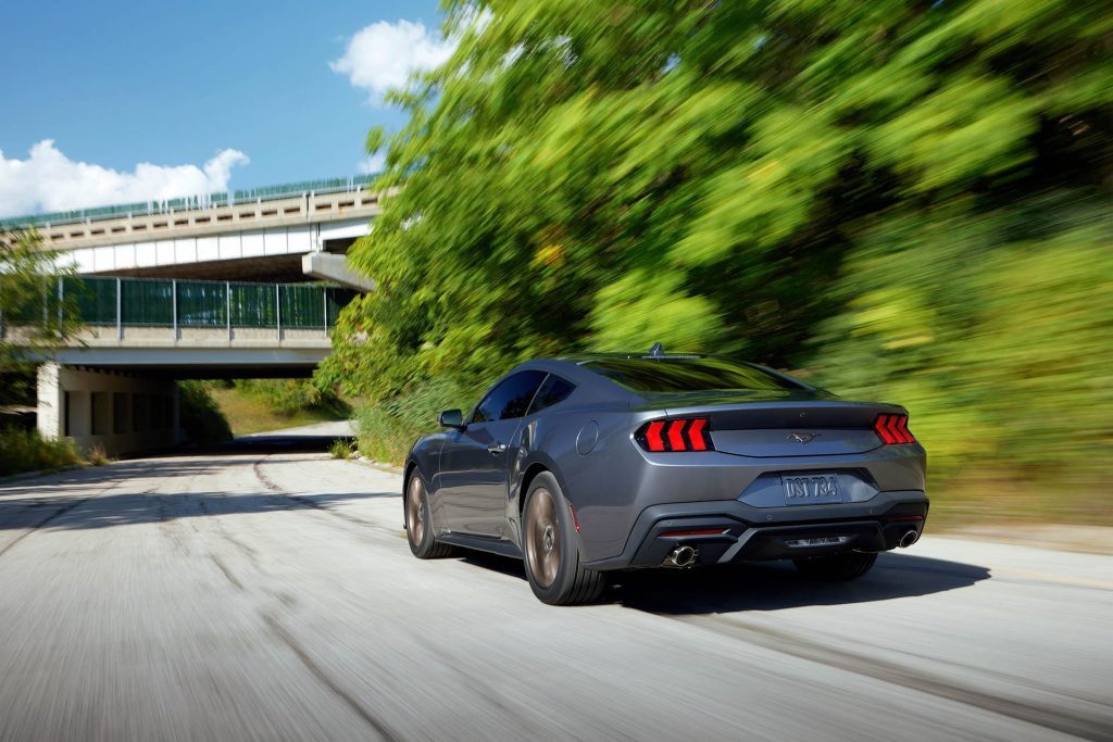 2024 Ford Mustang rear driving action