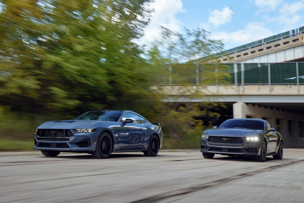 2024 Ford Mustang driving side by side