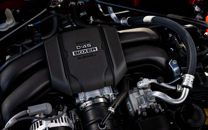 Toyota GR86 engine close up view