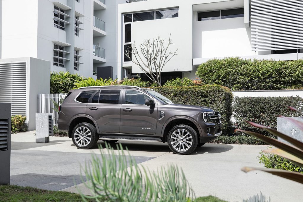 2022 Ford Everest parked outside of apartments