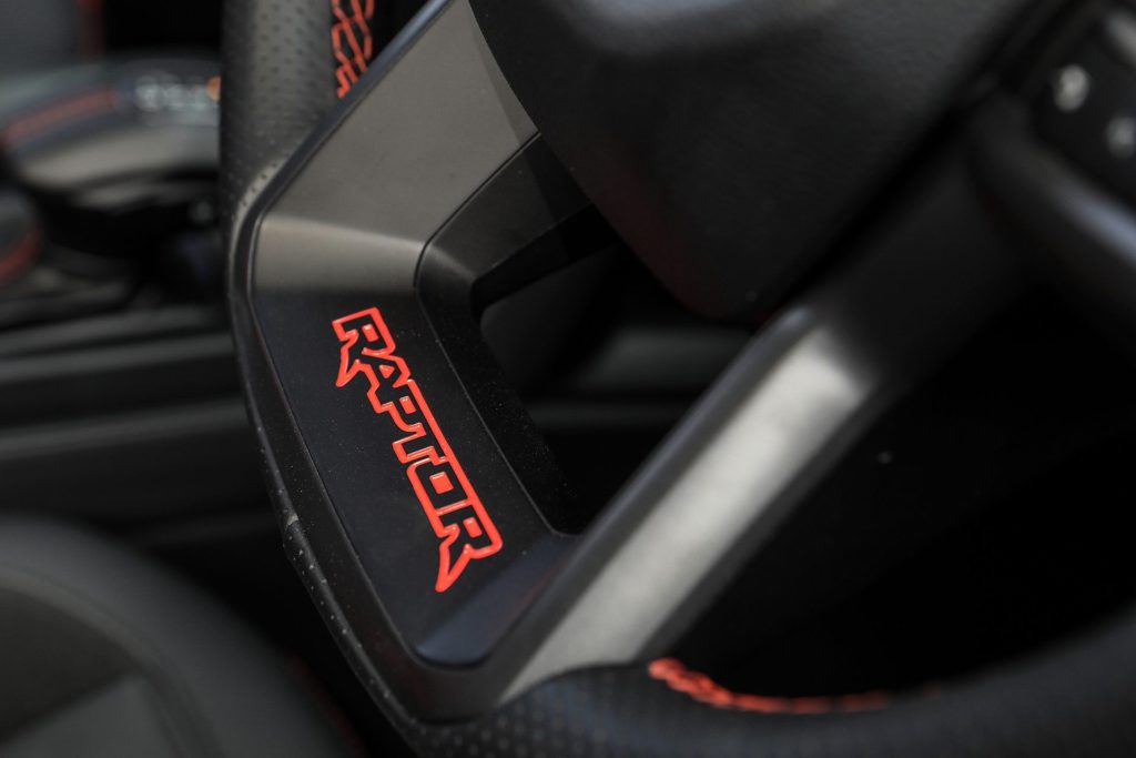 2022 Ford Ranger Raptor steering wheel