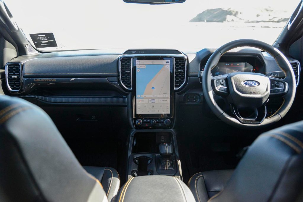 2022 Ford Ranger Wildtrak V6 interior