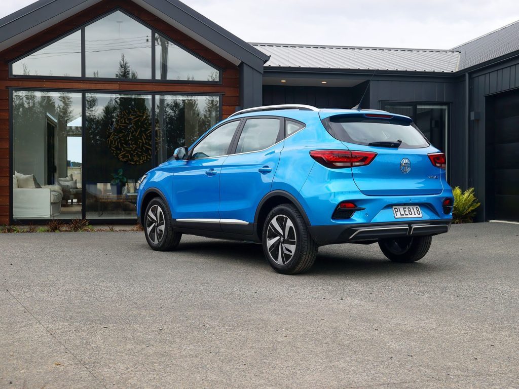 2022 MG ZS EV in front of house