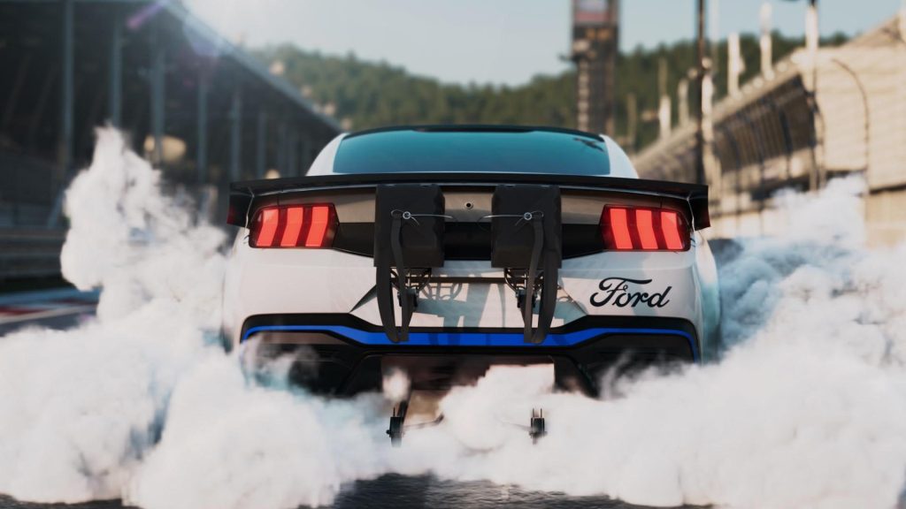 Next gen Ford Mustang doing a burnout