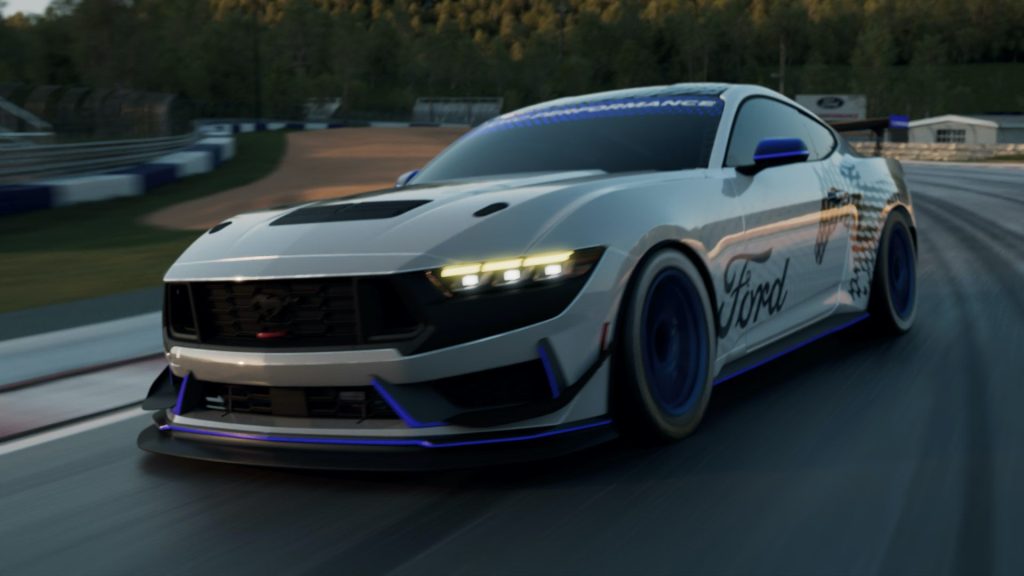Ford Mustang GT4 on track