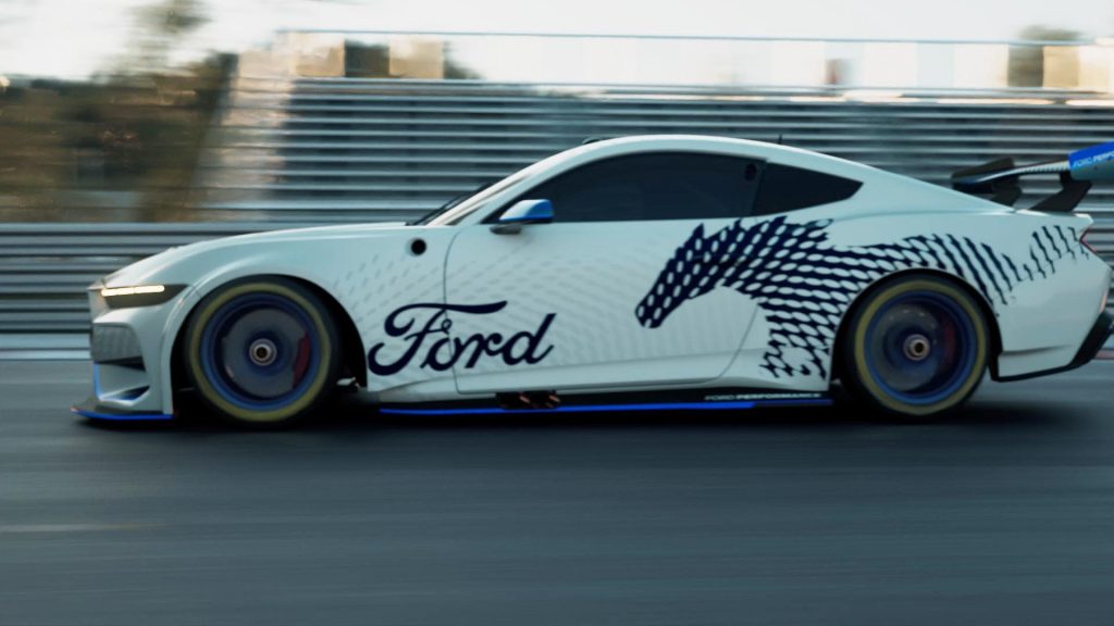 Next gen Ford Mustang Supercar driving on track