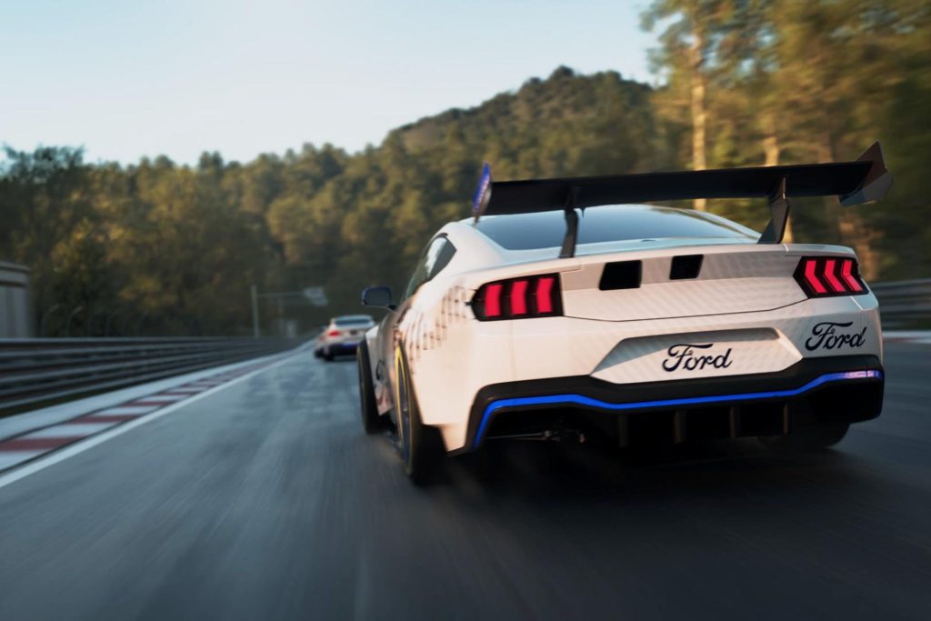 Next gen Ford Mustang Supercar rear racing action