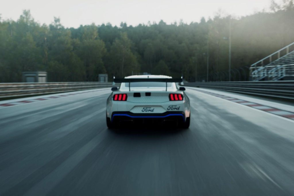 Next gen Ford Mustang Supercar rear action on track