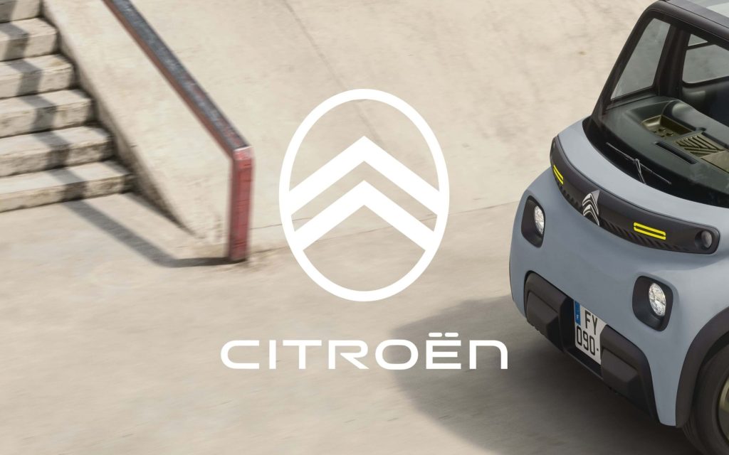 New Citroen logo vector with Ami in background