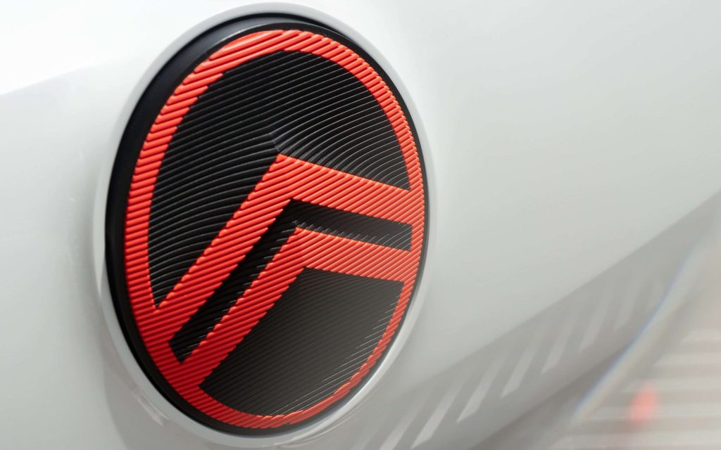 New Citroen logo close up view