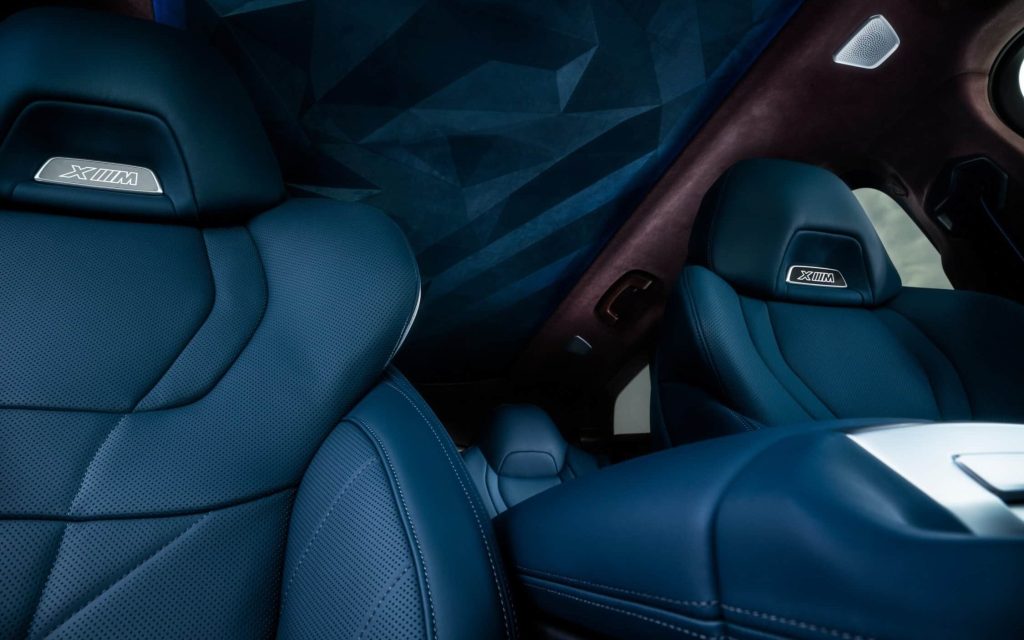 BMW XM SUV rear interior view