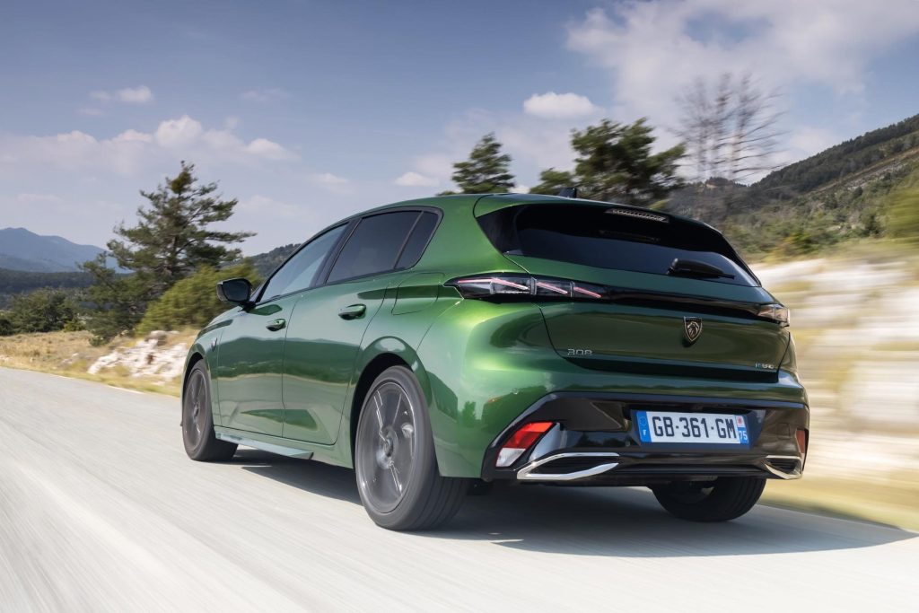 2022 Peugeot 308 rear driving shot