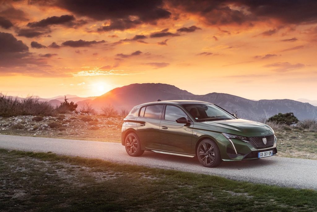 2022 Peugeot 308 at sunset
