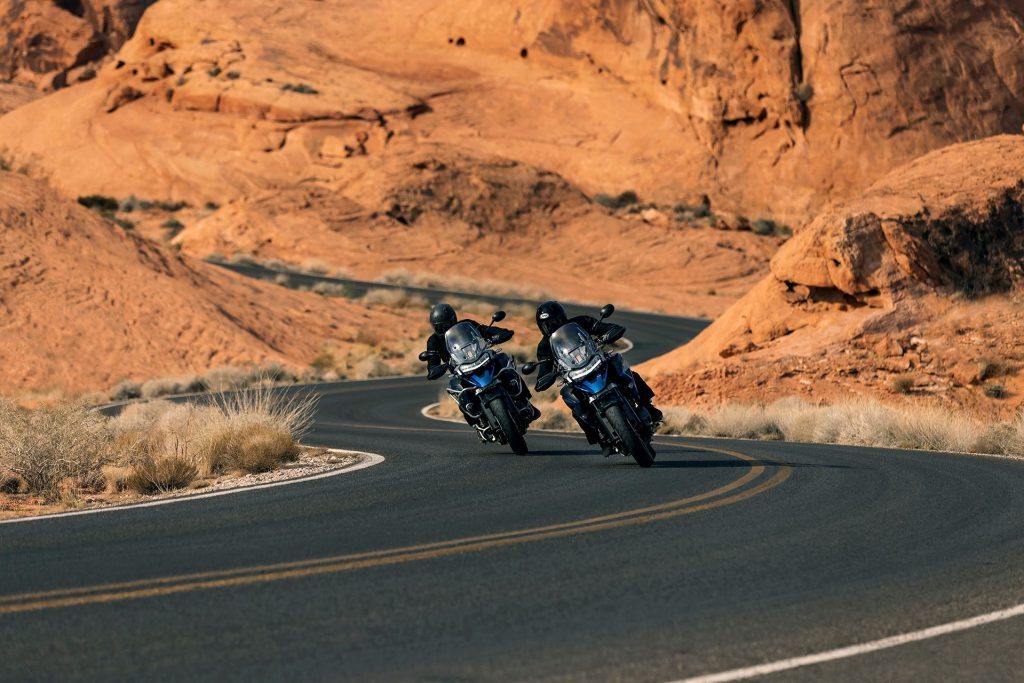 2022 Triumph Tiger 1200 riding on curvy road