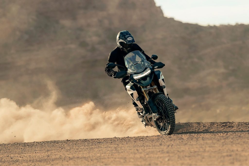 2022 Triumph Tiger 1200 kicking up dust