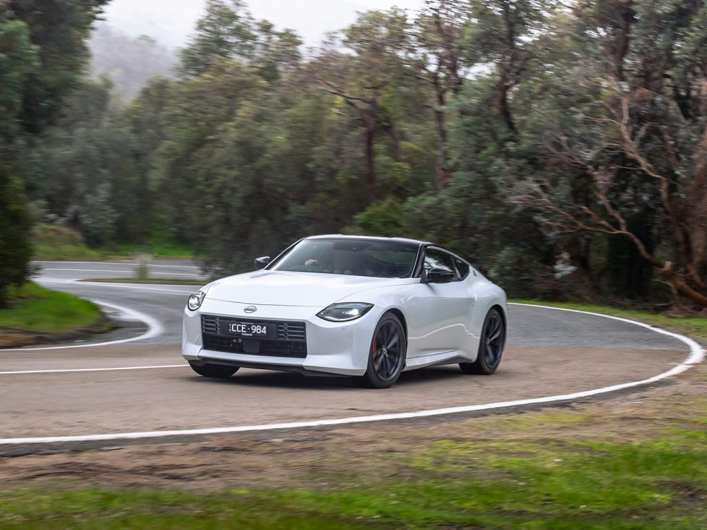 2022 Nissan Z driving on windy road