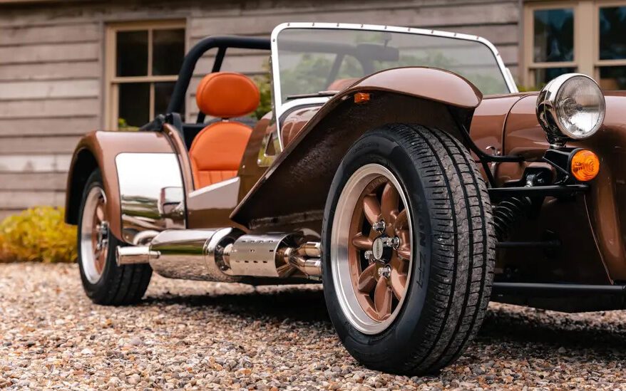 Caterham Super Seven 2000 angled side view close up