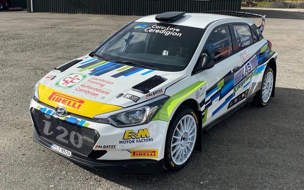Hayden Paddon British Rally Championship Hyundai i20 rally car front three quarter view