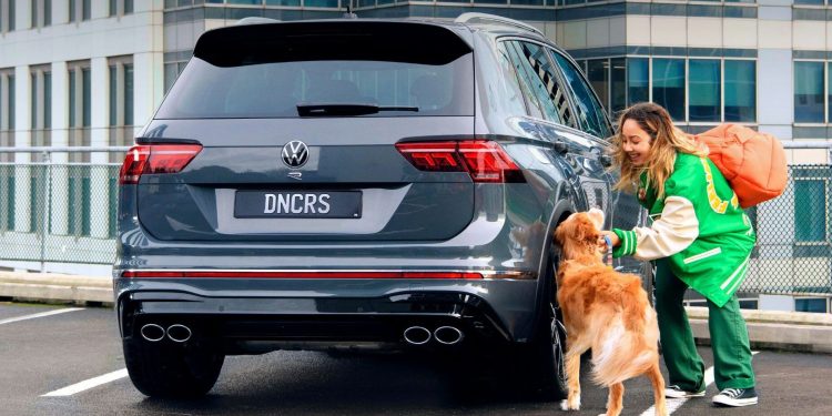 Volkswagen Tiguan R rear view with black New Zealand license plate