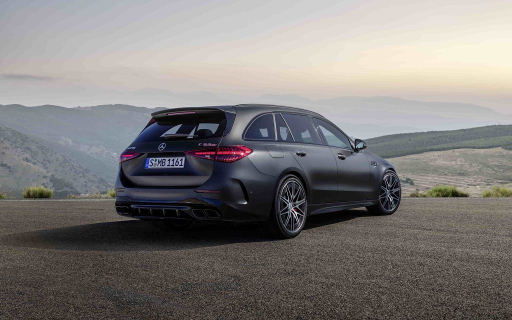 Mercedes-AMG C 63 E Performance Wagon rear three quarter view