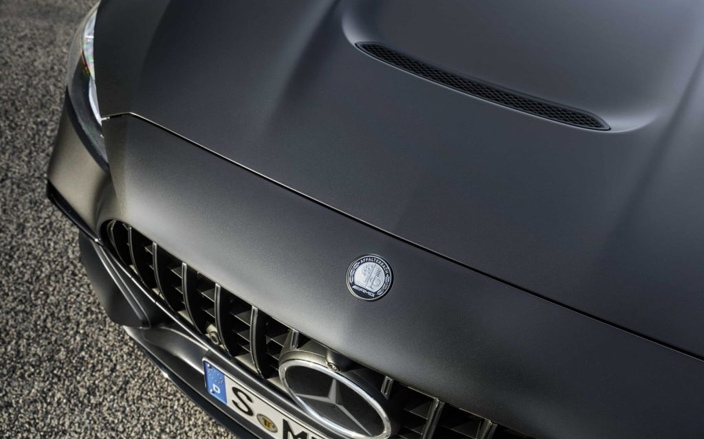 Mercedes-AMG C 63 E Performance close up bonnet view