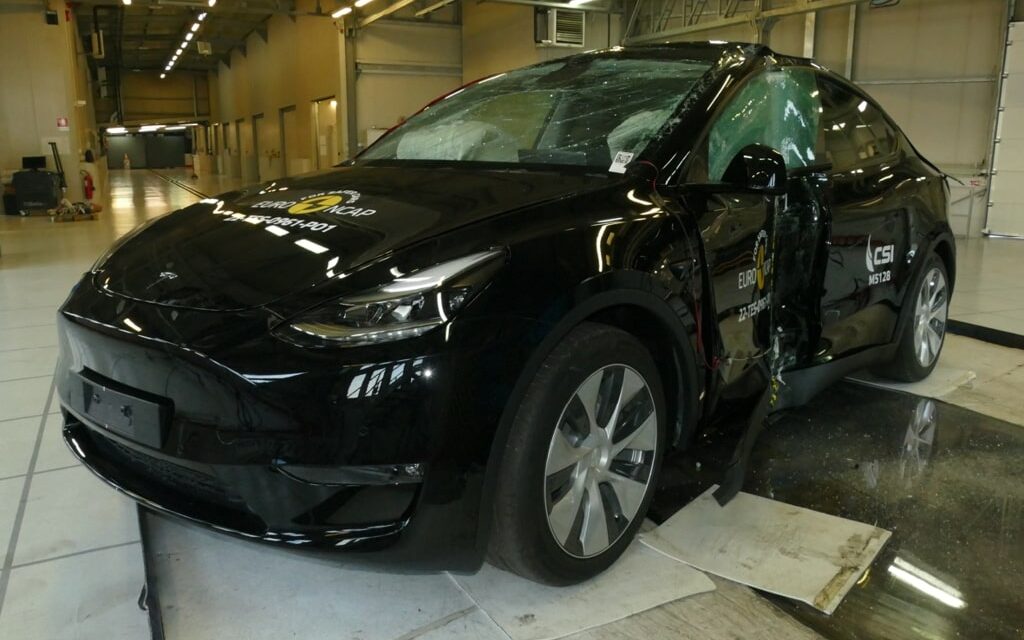 Tesla Model Y side impact