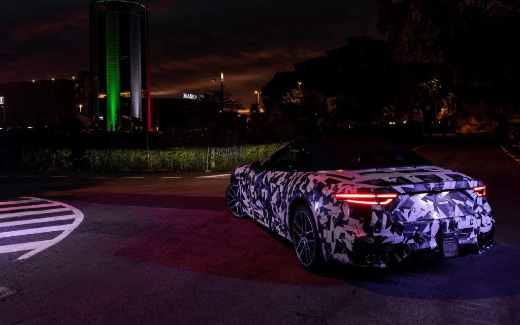 Maserati GranCabrio rear three quarter view