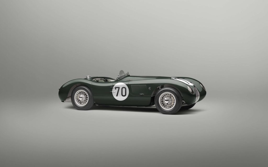 Jaguar C-Type Continuation 70-Edition green three quarter view