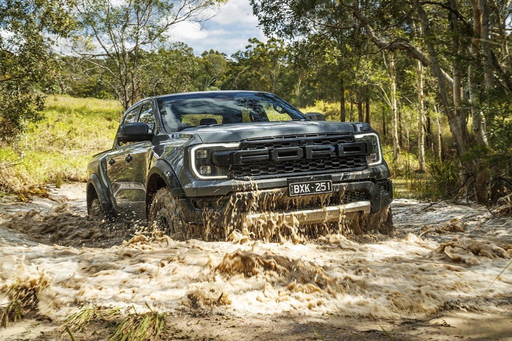 Ford Ranger Raptor crossing river