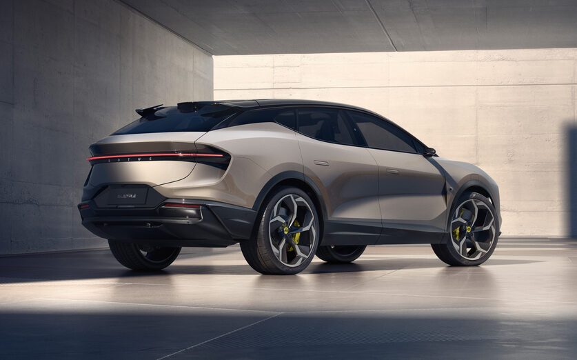 Lotus Eletre SUV rear three quarter view