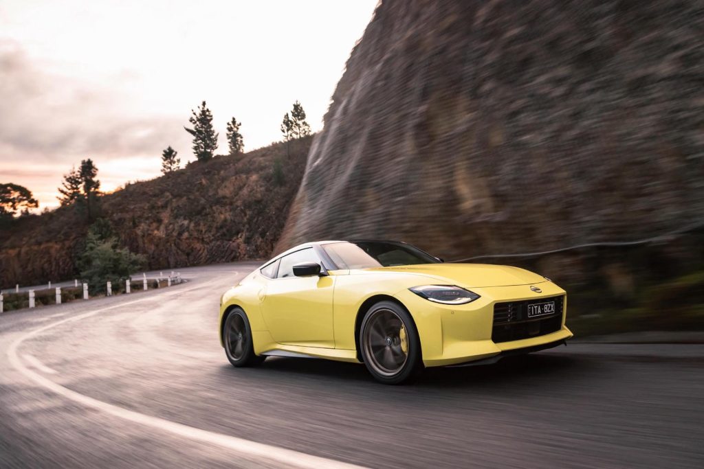 Nissan Z on twisty road