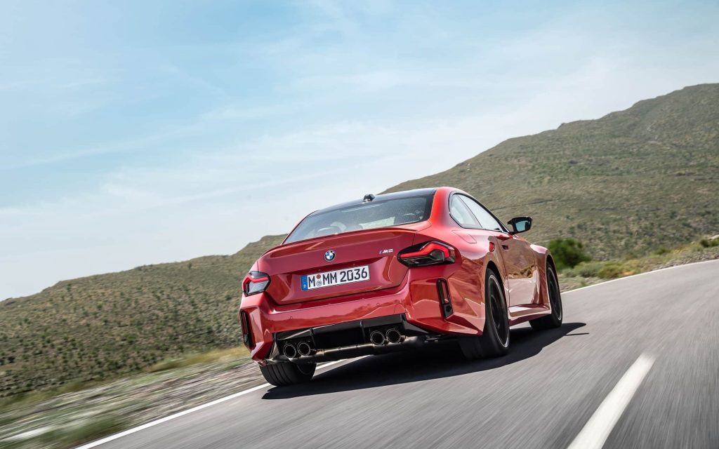 BMW M2 rear three quarter view