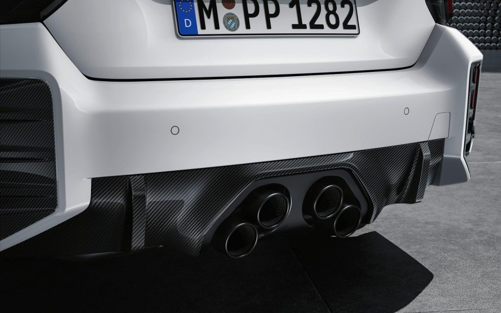 BMW M2 performance exhaust close up