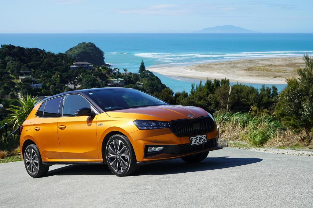 Skoda Fabia Monte Carlo on hilltop