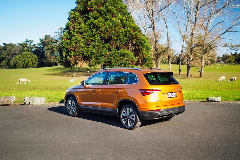 2022 Skoda Karoq TSI 110 Style with shep in background