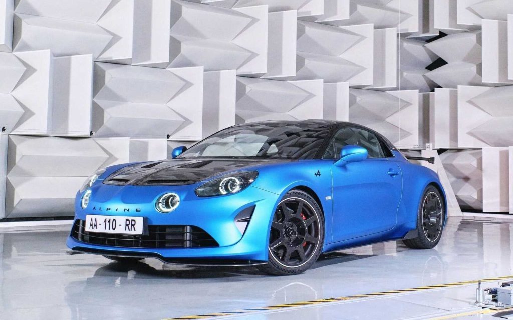 Alpine A110 R front three quarter view