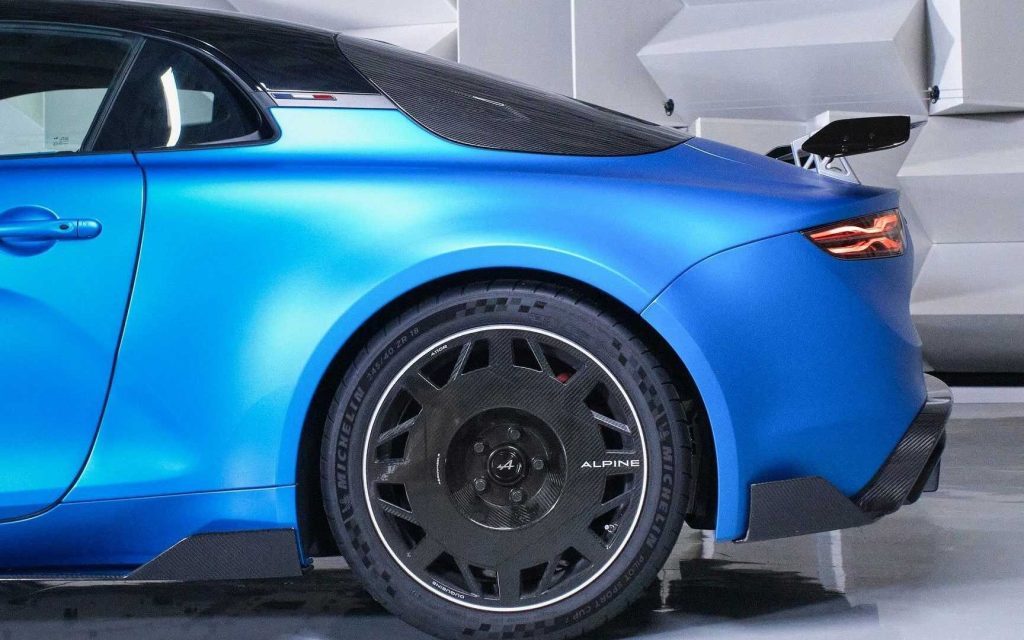 Alpine A110 R rear quarter view