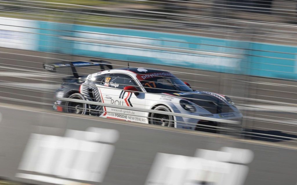 Callum Hedge driving Porsche 911 Cup car