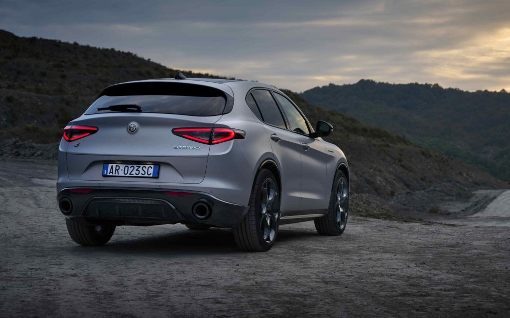 Alfa Romeo Stelvio rear three quarter view