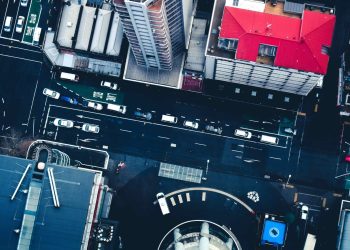 Auckland street view from above