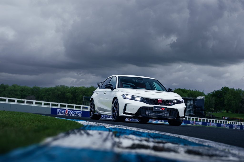 2023 Honda Civic Type R with kerbs in foreground