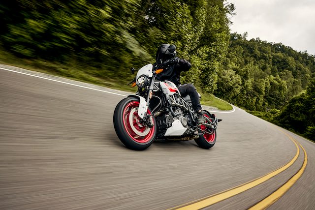 Indian FTR Sport cornering