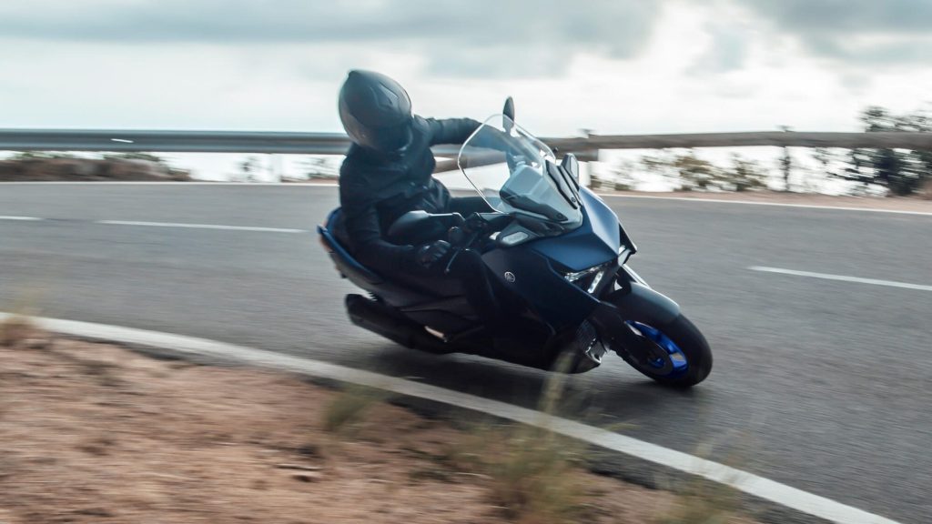 Yamaha Xmax riding hard