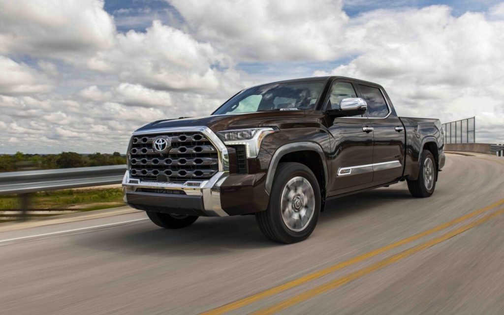 Toyota Tundra front three quarter view