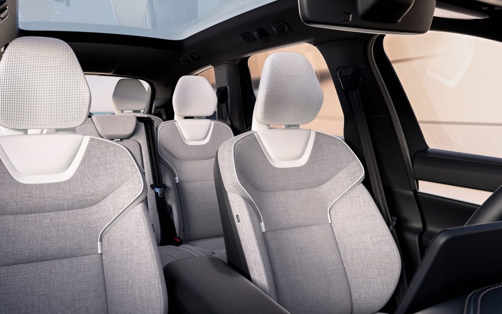 Volvo EX90 interior seating view