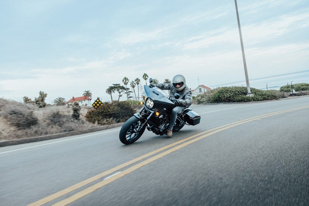 Honda Rebel 1100 riding action